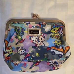 Colorful Tokidoki Clutch with Cartoon Print